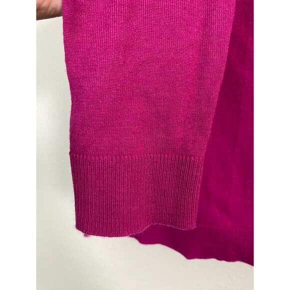 Charter Club Fuchsia Pink Merino Wool Crewneck Pullover Sweater Womens Medium - Picture 11 of 14